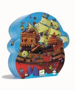  DJECO PUZZLE SILUETA BARCO PIRATA