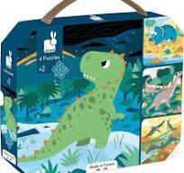 JANOD 4 PUZZLESS DINOSAURIOS EVOLUTIVO