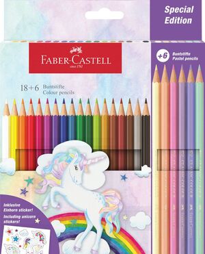 PINTURAS PALO FABER-CASTELL 18+6 UNICORNIO