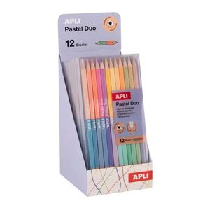 LAPICES BICOLOR DUO PASTEL APLI 12