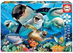 PUZZLE EDUCA SELFIE BAJO EL MAR 100PZAS