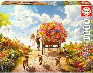 PUZZLE 1000 PIEZAS CARRO DE FLORES