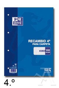 RECAMBIO 4º 100H 4 TALADROS 90G. CUAD.4X4 C/M OXFORD