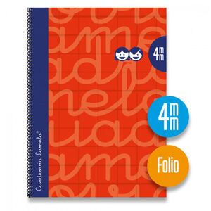 CUAD. FOLIO TEXD LAMELA 4MM ROJO