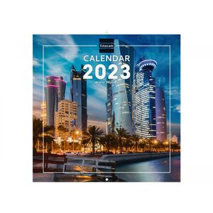 CALENDARIO PARED WALL 30X30 WORLD SKYLINES  INTL 2023