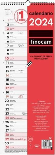 CALENDARIO PARED 2024 ESCRIBIR LARGO 155X430