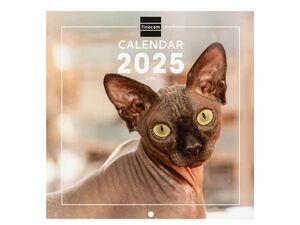 FINOCAM CALENDARIO PARED CATS 18X18 2025