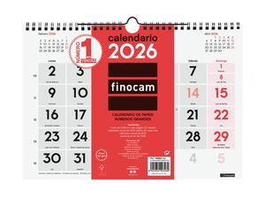 CALENDARIO PARED 2026 NUMEROS GRANDES M 30X21