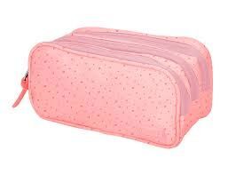 ESTUCHE LIDERPAPEL MULTIBOLSILLO ROSA  ESTRELLAS