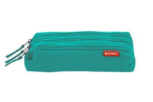 ENRI * ESTUCHE ENRI 3 CREMALLERAS VERDE AZULADO