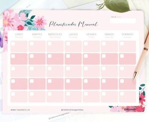 PLANIFICADOR MENSUAL FLORES TAKENOTE