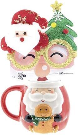 TAZA SANTA 350ML. + GAFAS NAVIDAD