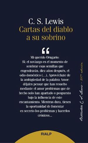 CARTAS DEL DIABLO A SU SOBRINO.(PENSAMIENTO)